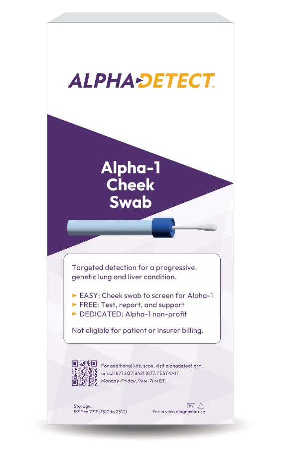 Alpha‑1 Cheek Swab collection kit box
